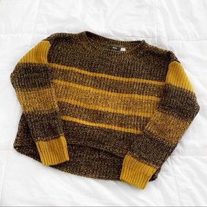 Mustard Yellow & Black Knit Sweater